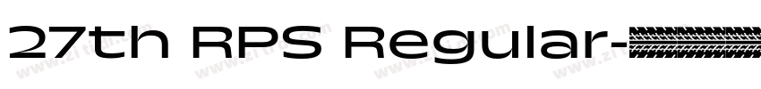 27th RPS Regular字体转换